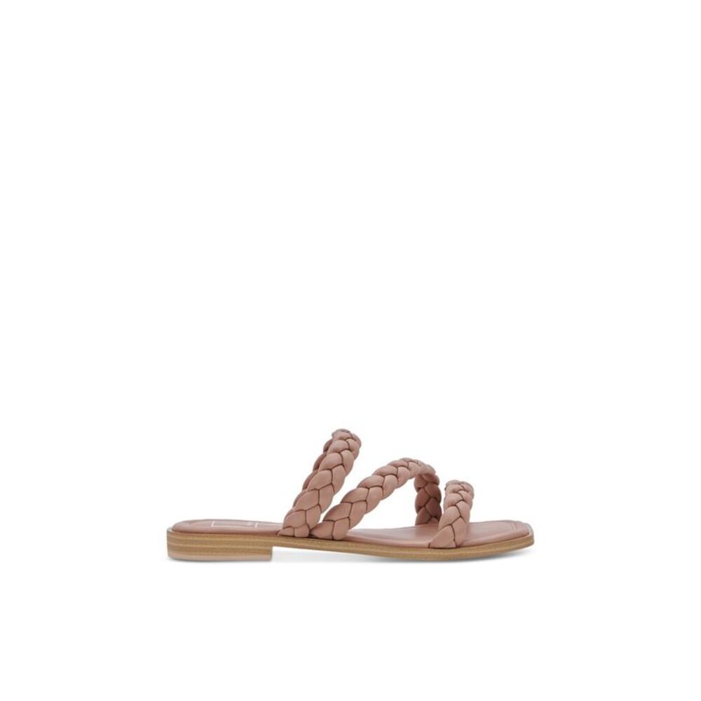 DOLCE VITA Womens Beige Strap Iman Square Toe Slip On Slide Sandals Shoes 7.5 M - Picture 3 of 4